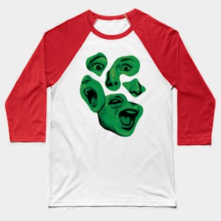 Slasher Collage Style Faces Baseball T-Shirt